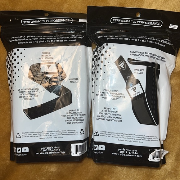 Performa | Weightlifting Straps One Size Never Used Navy Blue - Picture 4 of 4